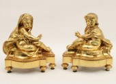 PR OF FRENCH DORE BRONZE FIGUR