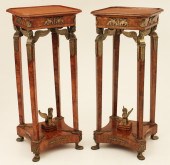 PR OF FRENCH EMPIRE STYLE BURL