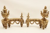 PR OF FRENCH GILT BRONZE CHENE