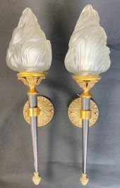 PR. OF GILT BRONZE AND EBONY T