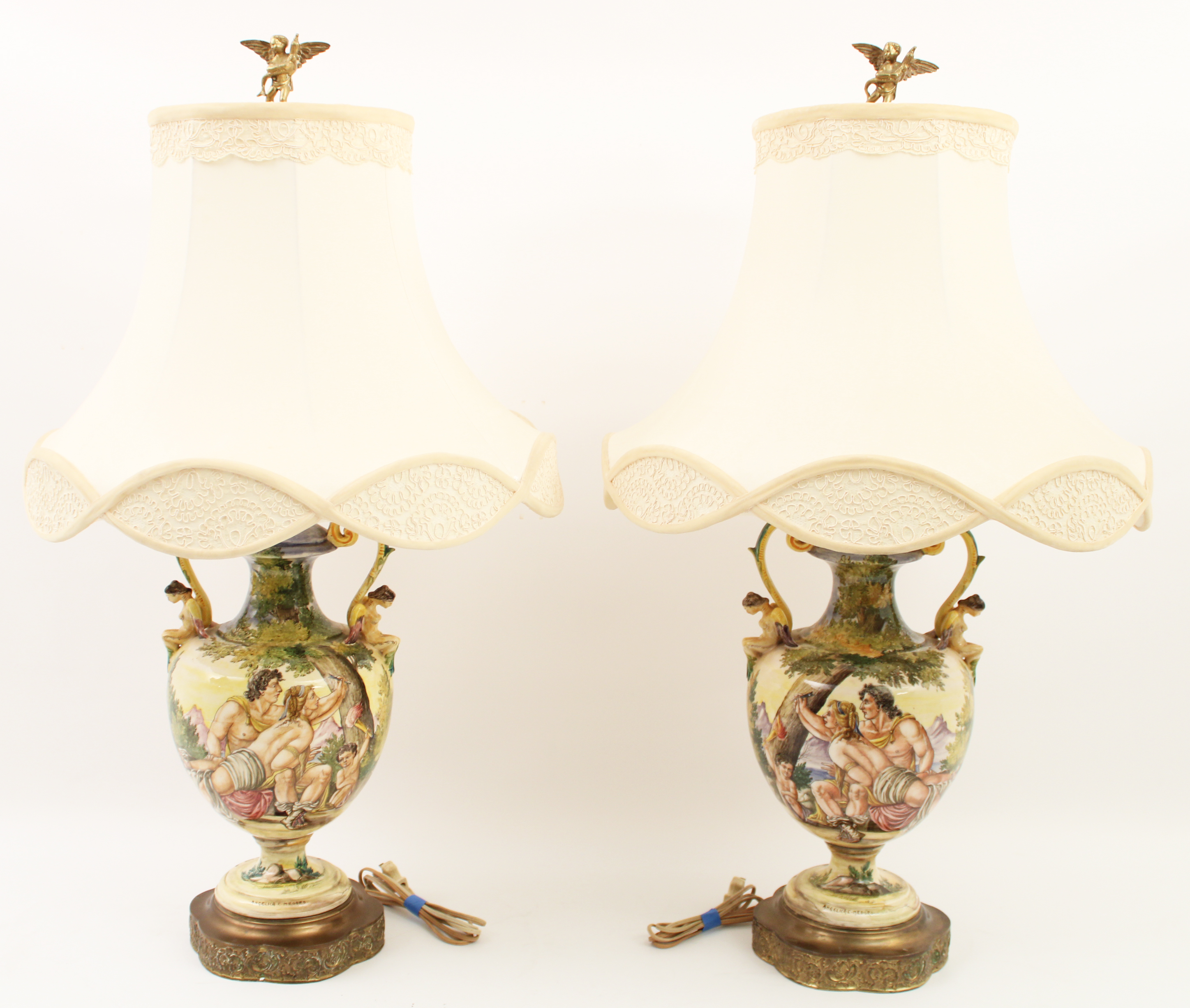 PR OF ITALIAN BAROQUE STYLE URNS