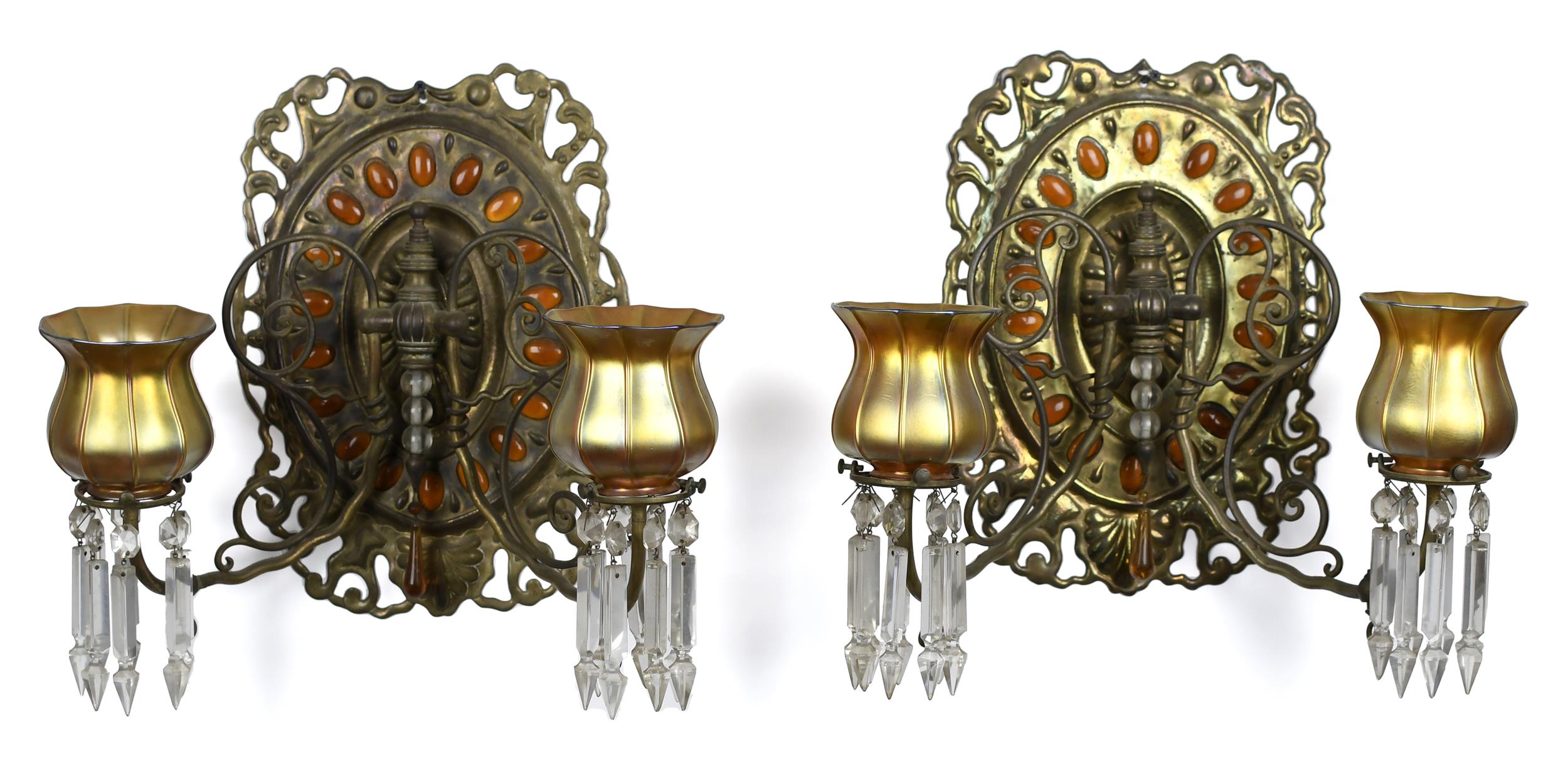 PR. OF JEWELED WALL SCONCES, QUEZAL