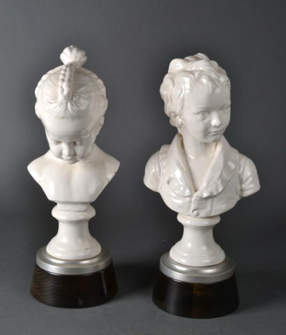 Pr. Of Large Glazed Porcelain