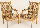 PR OF LOUIS XVI CARVED GILTWOO