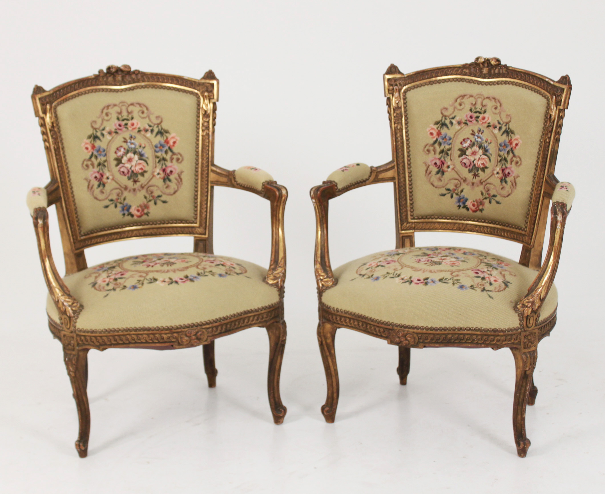 PR OF LOUIS XVI STYLE CARVED