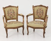 PR OF LOUIS XVI STYLE CARVED G