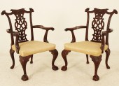 PR. OF MAHOGANY CHIPPENDALE DE
