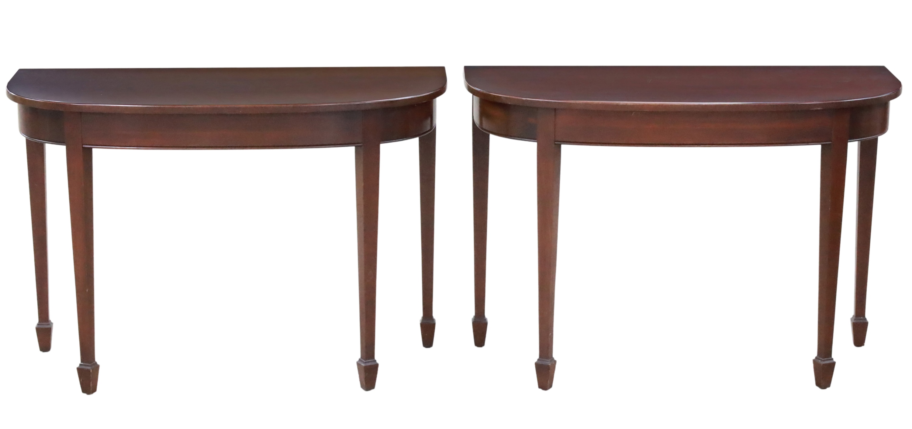 PR. OF MAHOGANY CONSOLE TABLES Pair