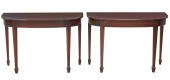 PR. OF MAHOGANY CONSOLE TABLES