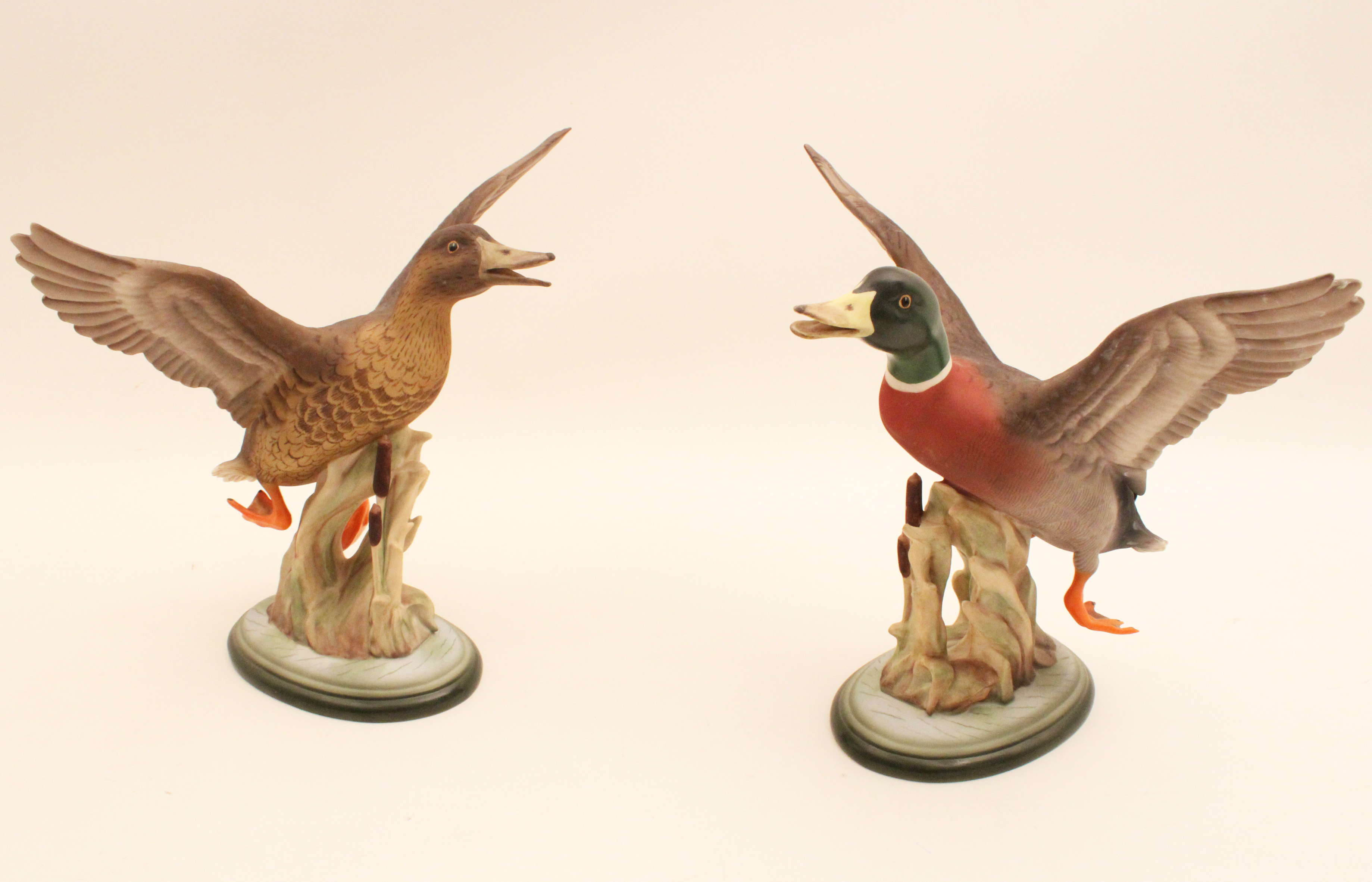 PR OF MALLARDS PORCELAIN BIRD