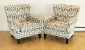 PR OF MODERN UPHOLSTERED WINGB