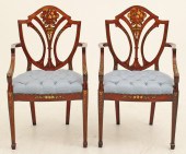 PR. OF PAINTED SATINWOOD SHIEL