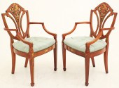 PR. OF PAINTED SATINWOOD SHIEL