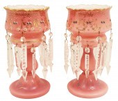 PR. OF PINK BRISTOL GLASS LUST
