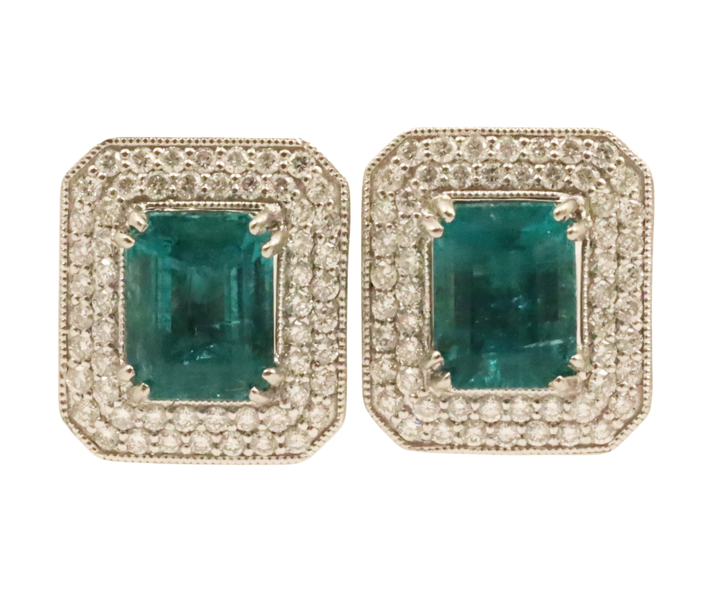 PR OF PLATINUM EMERALD & DIAMOND