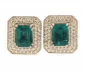 PR OF PLATINUM EMERALD & DIAMO