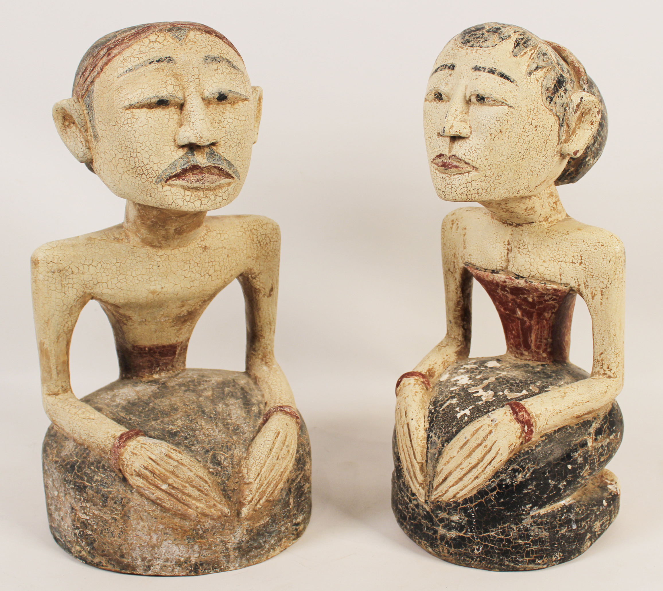 PR. OF POLYCHROME ORIENTAL CARVED