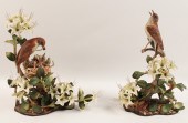 PR OF PORCELAIN WOOD THRUSHES