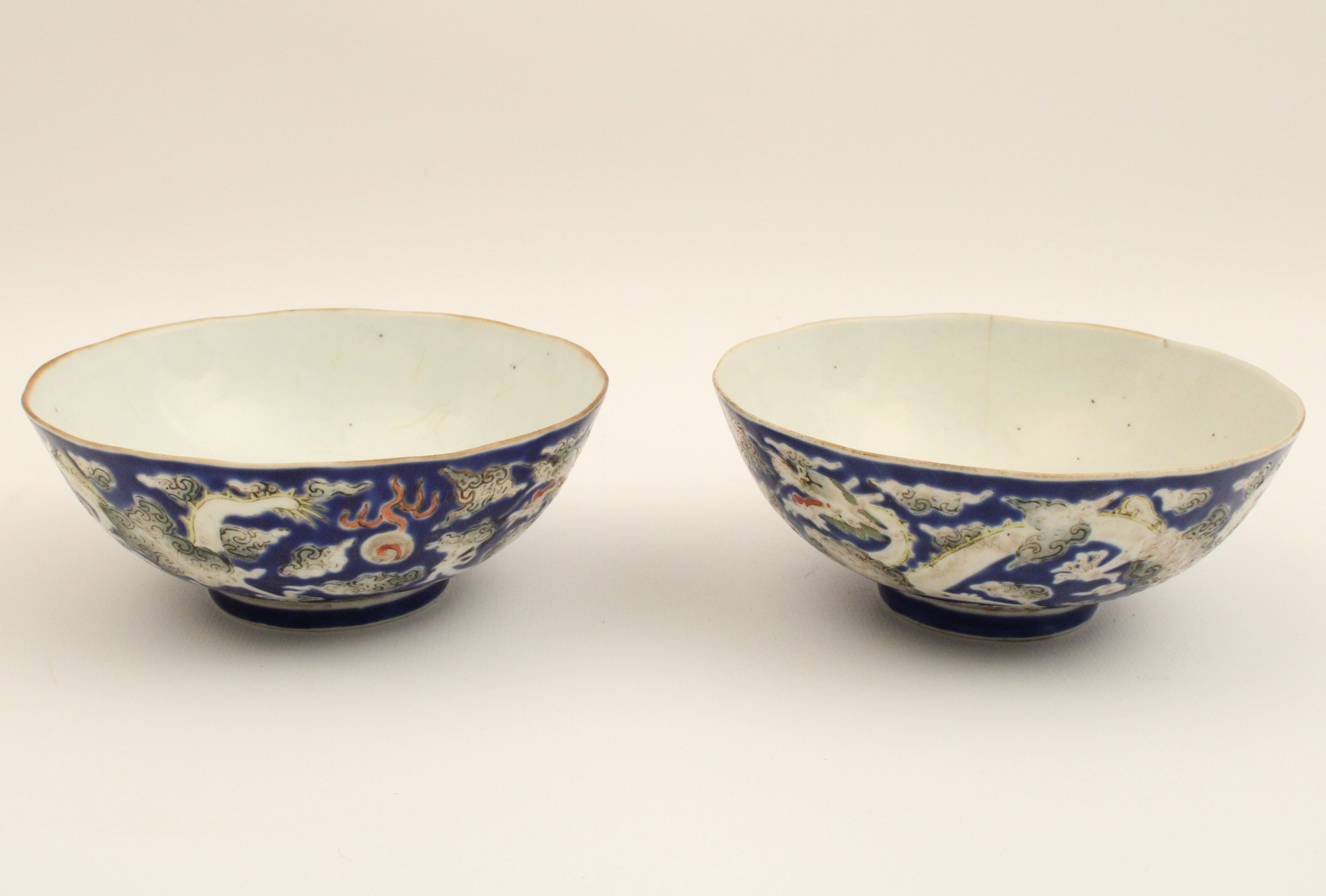 PR OF QING DYNASTY PORCELAIN FOOTED
