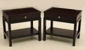 PR. OF ROSEWOOD ONE DRAWER EBO