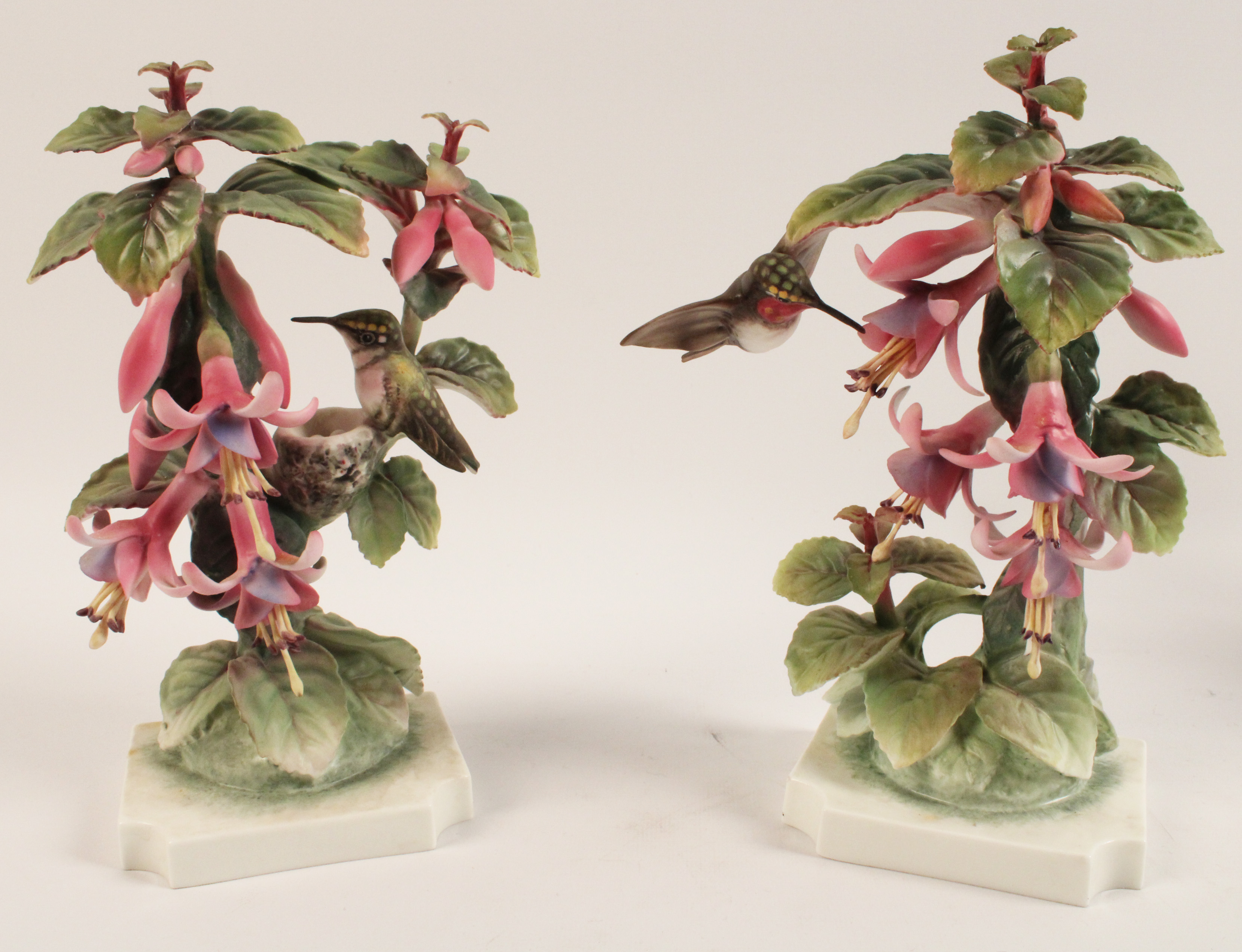 PR OF RUBY THROATED HUMMINGBIRDS BY