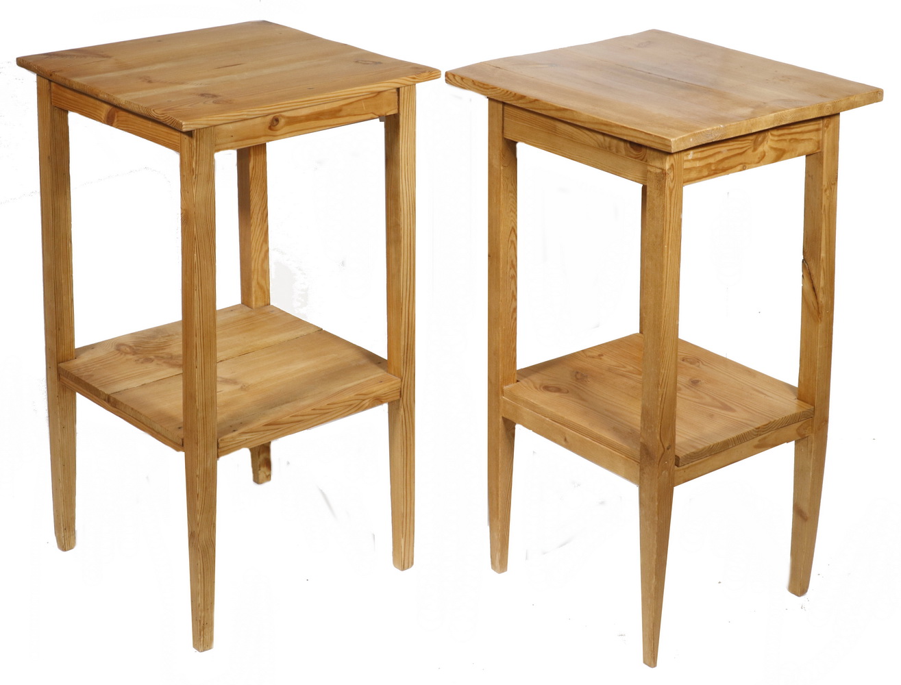 PR OF SCRUBBED PINE SIDE STANDS