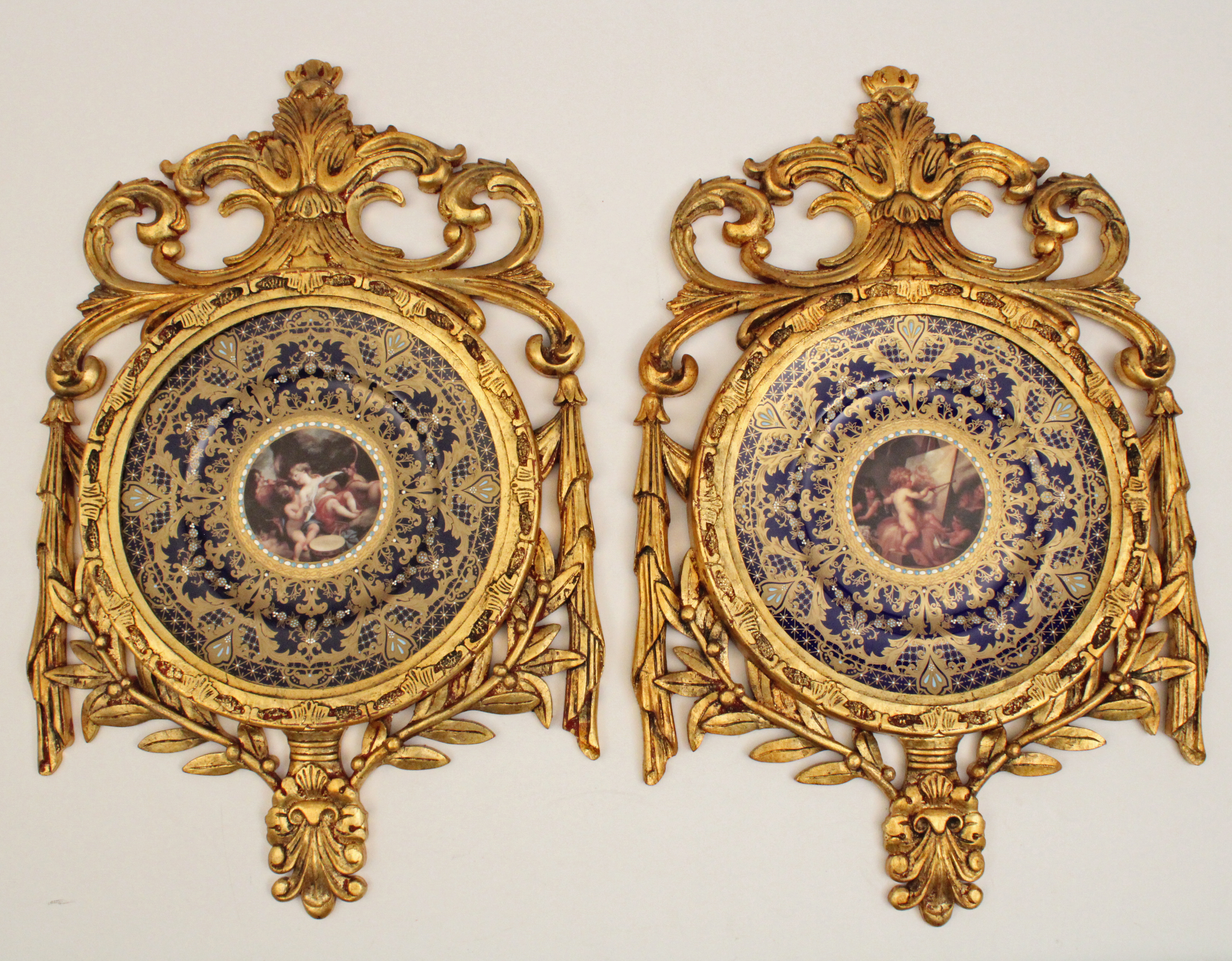 PR OF SEVRES STYLE 11" PORCELAIN