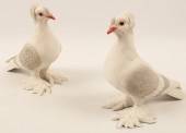 PR OF TUMBLER PIGEONS PORCELAI