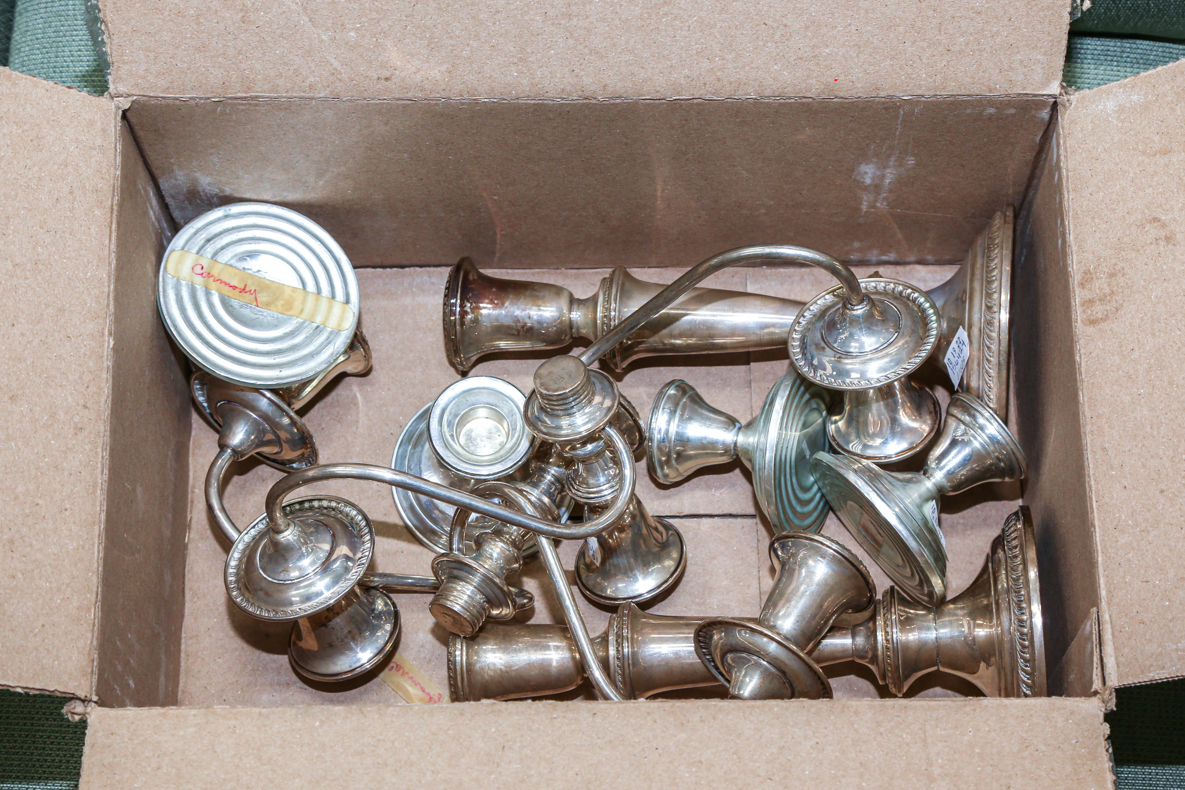 PR OF WEIGHTED STERLING CANDELABRA;