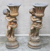 PR. OF39" CAST STONE PUTTI FIG