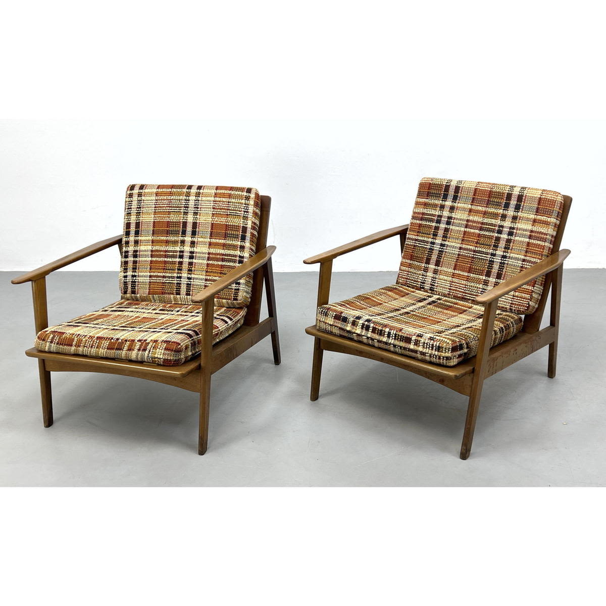 Pr Open Arm, Slat Back Lounge