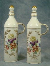 Pr Orlik porcelain floral deco