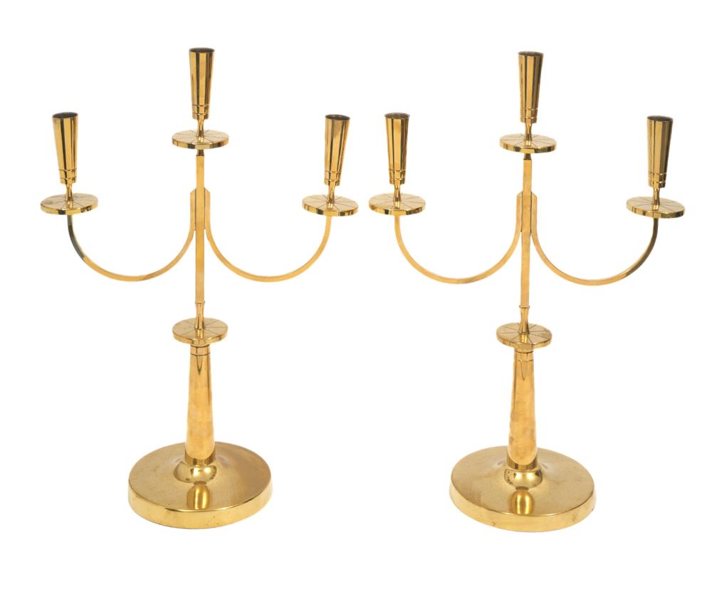 PR. PARZINGER BRASS CANDELABRAS FOR