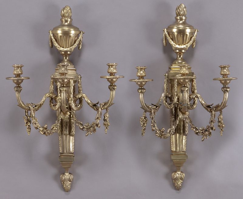 Pr. Regence style gilt bronze