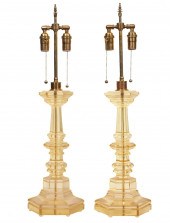 PR. RESIN CANDLESTICK LAMPS BY