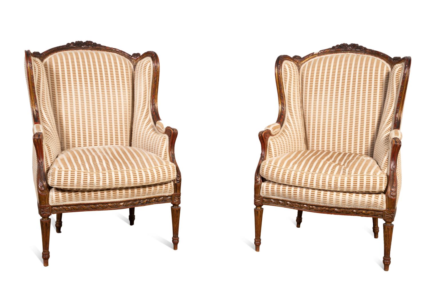 PR., SCALAMANDRE UPHOLSTERED
