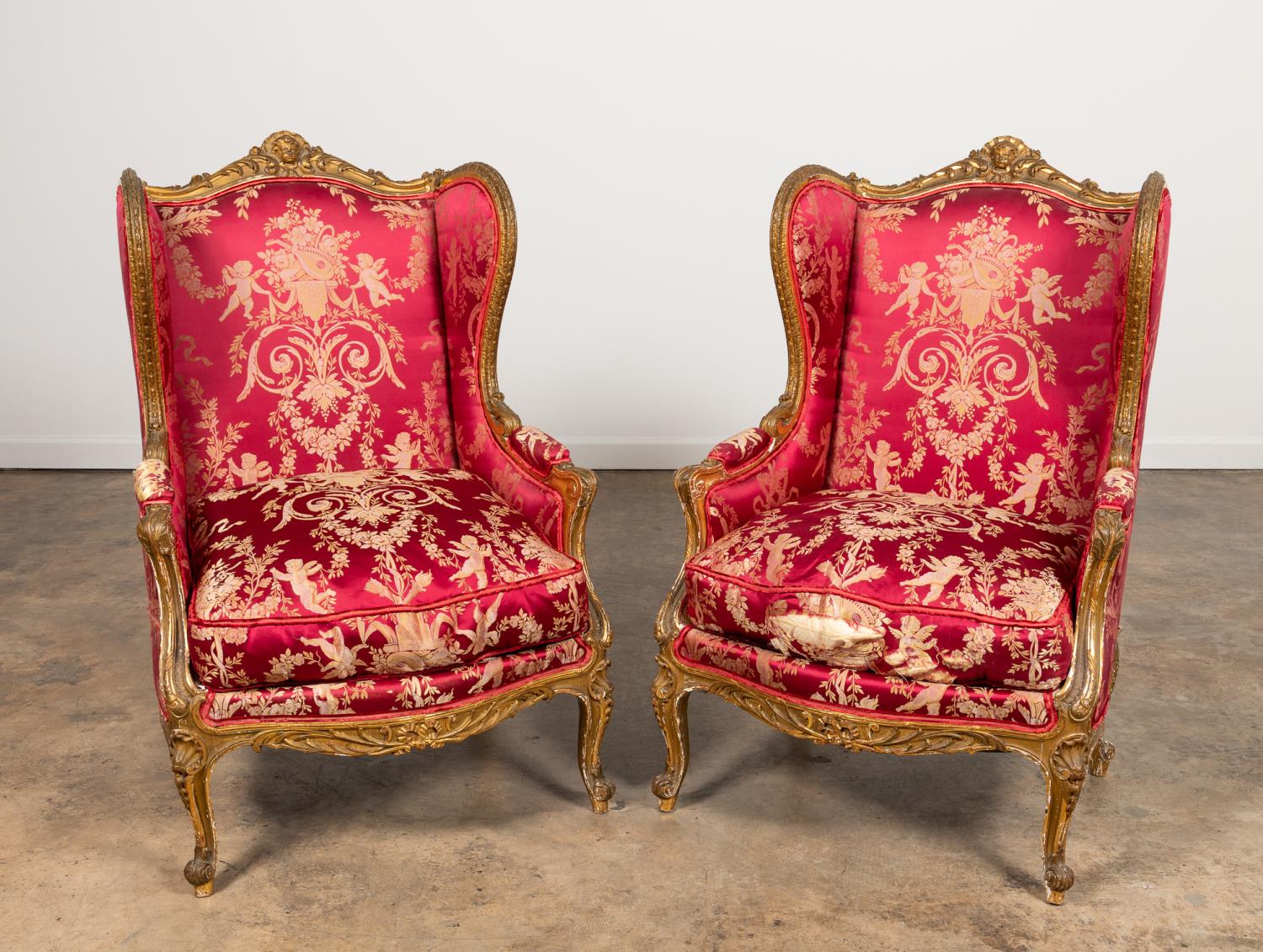 PR., SCALAMANDRE UPHOLSTERED