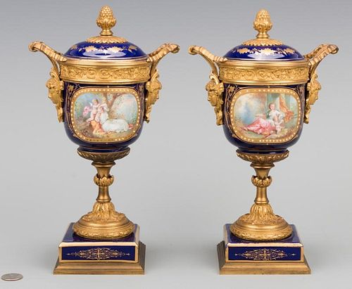 PR. SEVRES GILT MOUNTED PORCELAIN