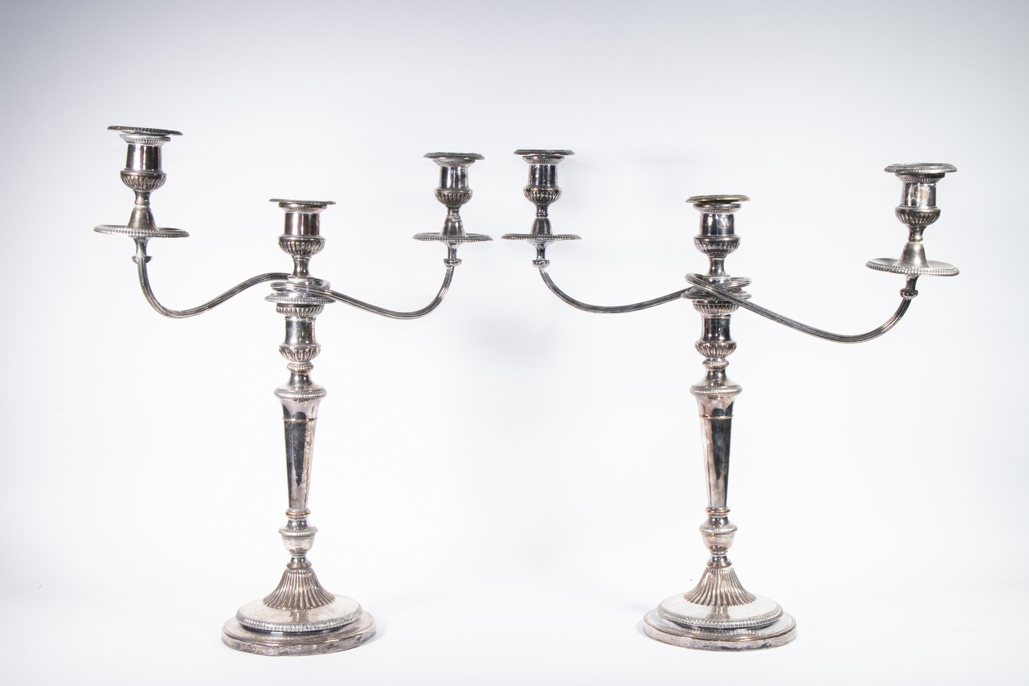 PR SHEFFIELD CANDELABRA Pair of