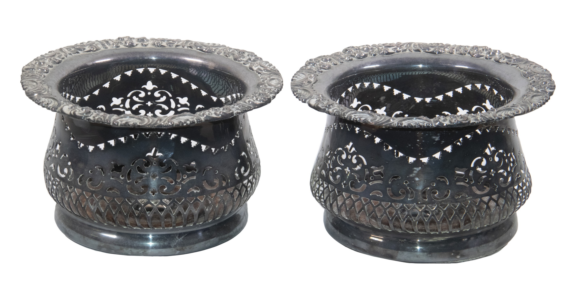 PR SHEFFIELD WINE COASTERS Pair