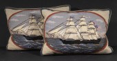 PR SHIP NEEDLEPOINT THROW PILL