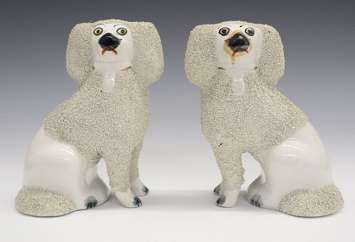 PR STAFFORDSHIRE DOGSA pair of late