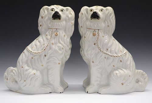 PR STAFFORDSHIRE DOGSA pair of late