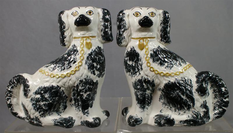 Pr Staffordshire white spaniels,