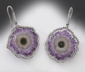 Pr. sterling silver diamond an
