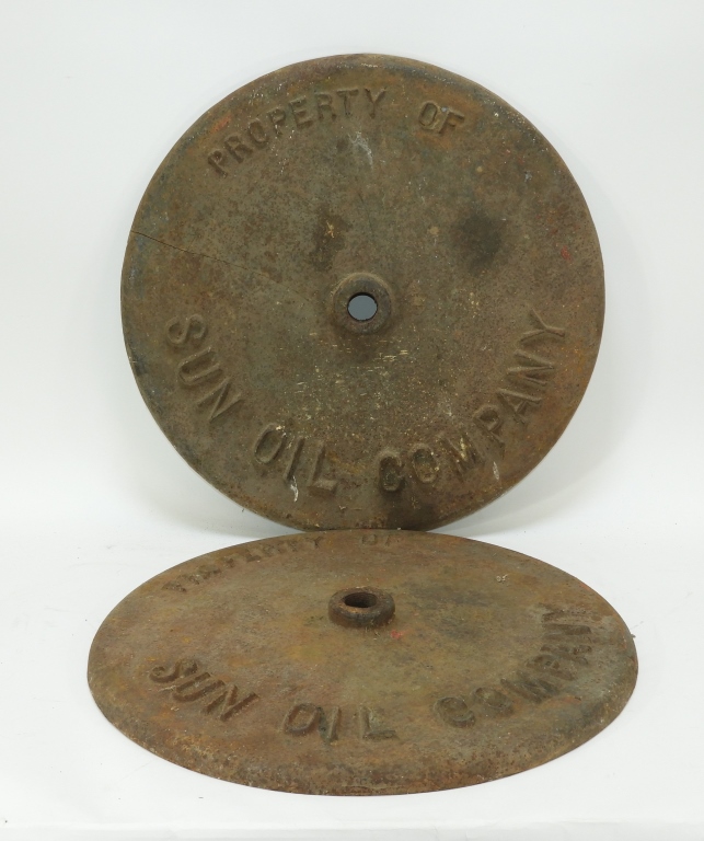 PR SUNOCO GASOLINE CAST IRON SIGN