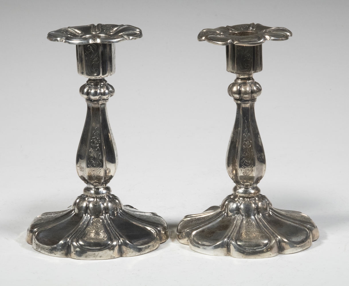 PR SWEDISH SILVER CANDLESTICKS Pair