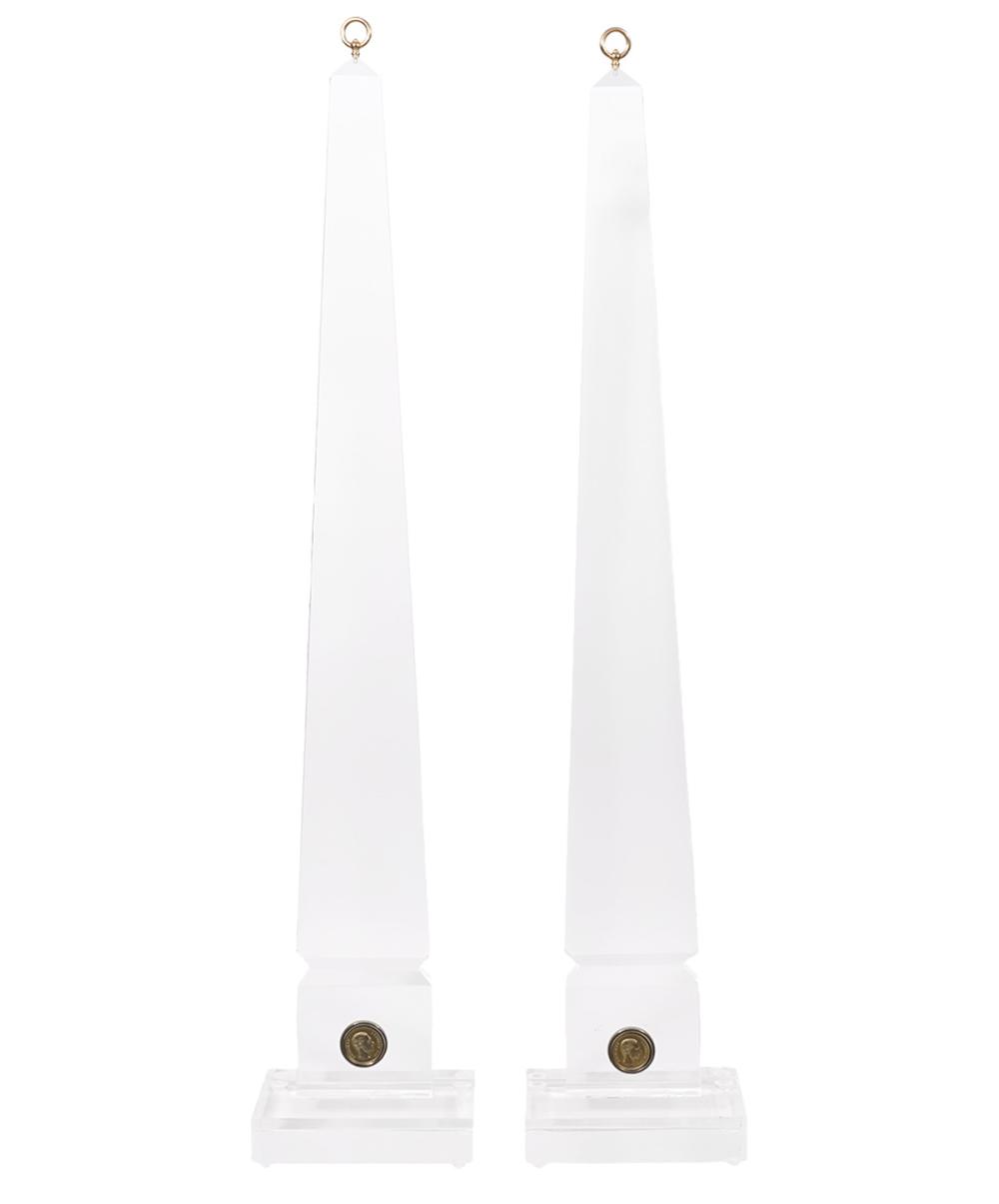 PR. TALL LUCITE 1960'S OBELISKSPair