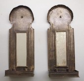 PR TIN CANDLE SCONCESA pair of