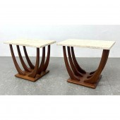 Pr Travertine and Walnut Spide